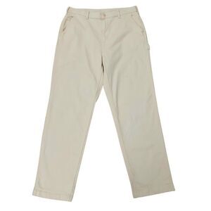 Uniqlo Jeans Mens 34x32 Beige Carpenter Straight Leg Stretch Cotton Blend Denim